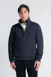 GIUBBOTTO DOPPIO TESSUTO COLLO IN PIEDI BLEU